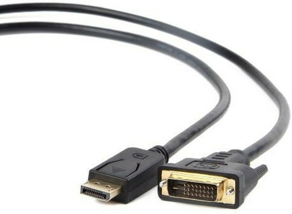 Filum Кабель Display port-DVI-D 1.8 м, медь, черный, разъемы: Display port male- DVI-D double link male, пакет. [FL-C-DPM-DVID2M-1.8M] (894