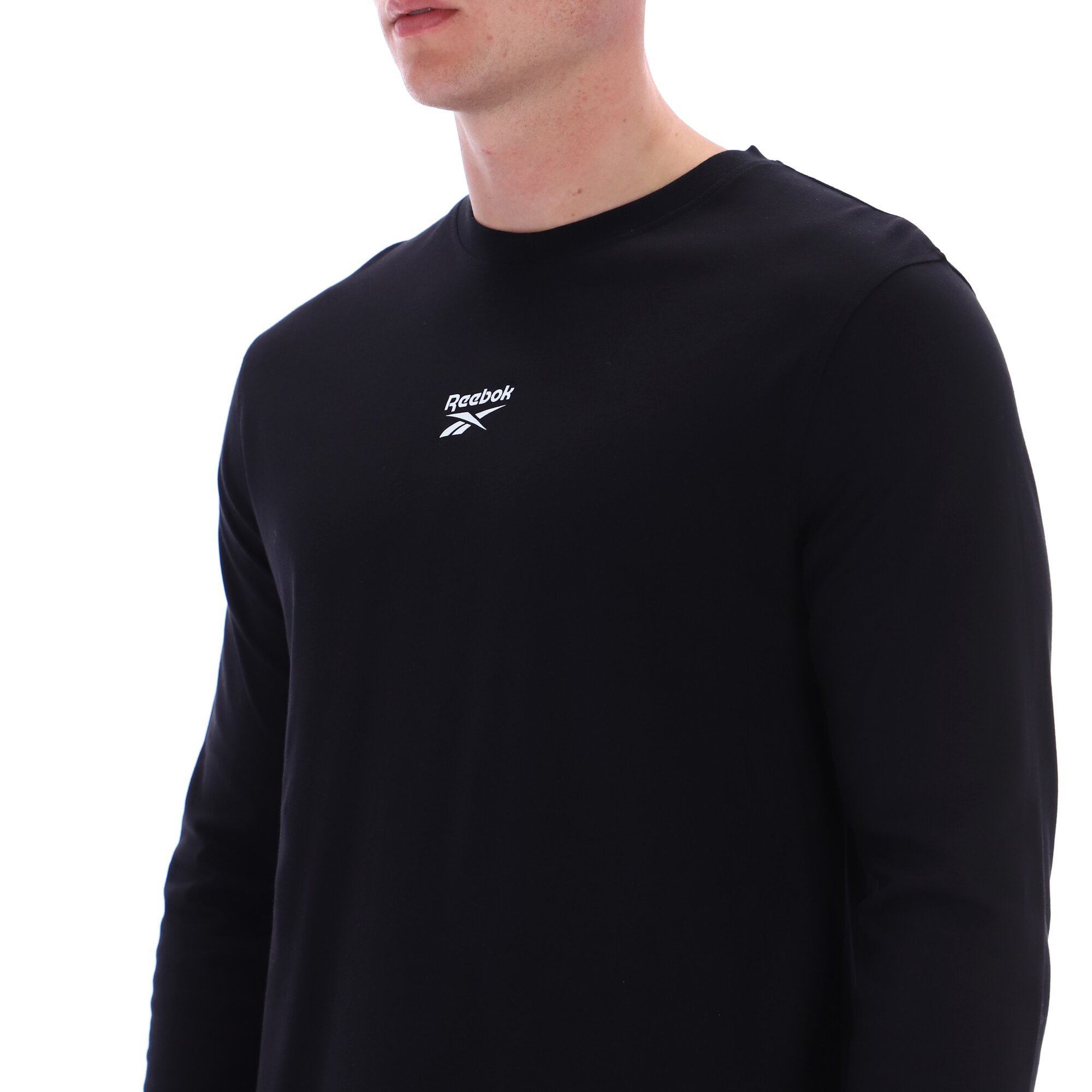 Лонгслив Reebok, размер M INT, , черный — фото 1