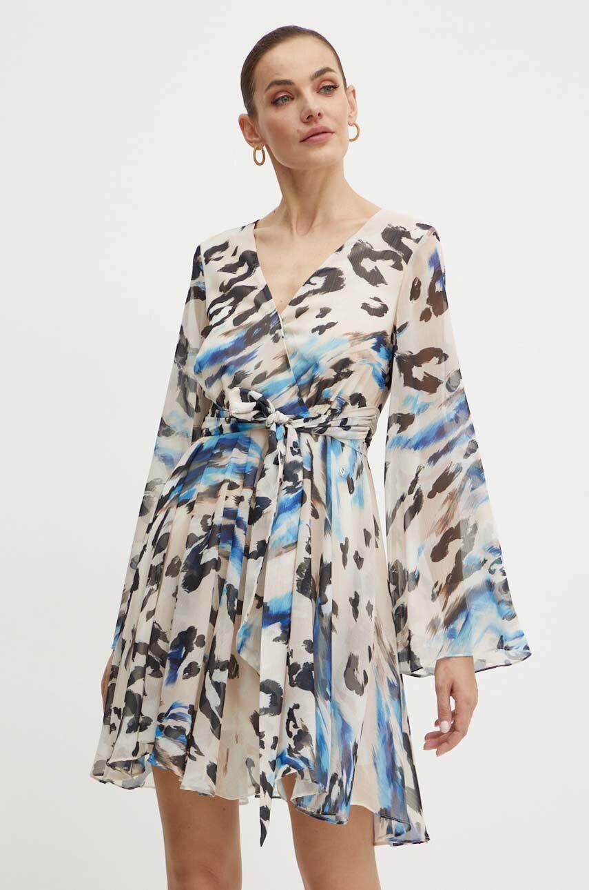 Платье GUESS, размер L, синий/черный/жёлтый — фото 1