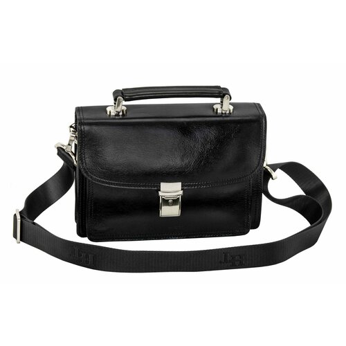 Сумка барсетка , фактура гладкая, черный