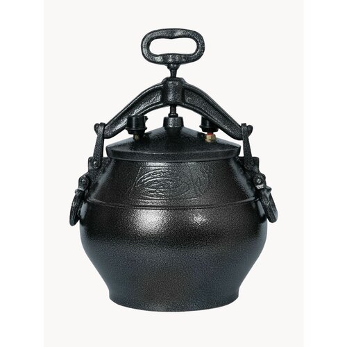 Афганский казан с крышкой оригинал 5 литров скороварка 4 в 1 для плиты и огня