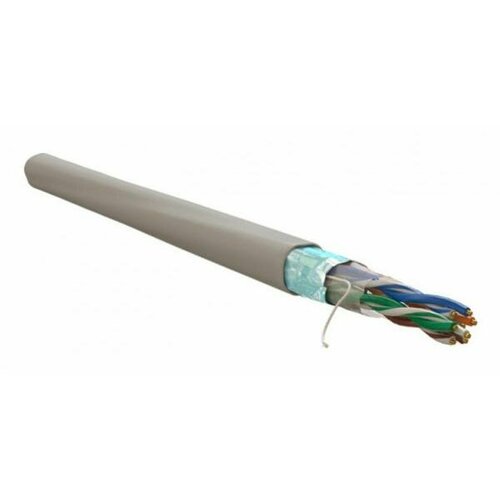 Кабель информационный WRline WR-FTP-4P-C5E-PVC-GY кат.5E F/UTP 4X2X24AWG PVC внутренний 305м серый кабель информационный wrline wr ftp 4p c5e pe bk кат 5e f utp 4x2x24awg pe внешний 305м черный