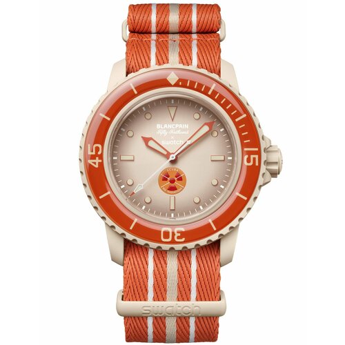 фото Наручные часы swatch so35n100, бежевый, красный