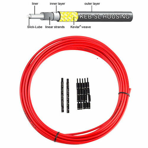 фото Jagwire троса рубашка 5мм pro keb-sl 10м красная
