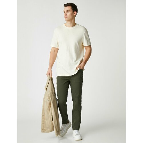 фото Брюки koton, размер 48, хаки