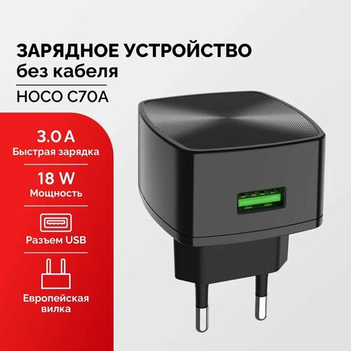 Зарядное устройство 18W 3A без кабеля