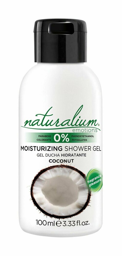 Питательный гель-крем для душа с ароматом кокоса / 100 мл / Naturalium Emotions Coconut Skin Nourishing Shower Gel