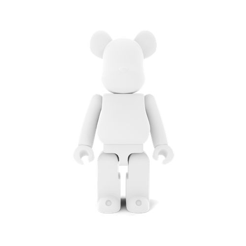 Кукла мишка BearBrick, 28 см, белый