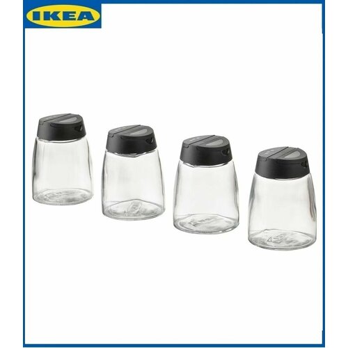 Набор банок для специй IKEA IHARDIG, 150 мл. 4 шт. 8,5х6,5х6,5 см. Икеа.