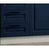 Фото #5 Кухонный гарнитур Вита 1.6м, корпус белый ЛДСП, фасад Шато Белый/Шато Индиго МДФ, для кухни, дома, дачи 1600х450х2146 ЭРА