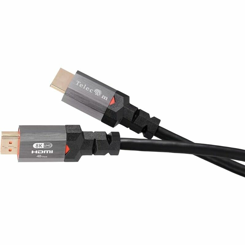 Кабель HDMI 19M/M,ver. 2.1, 8K@60 Hz 1m метал разъемы, Telecom <TCG365-1M> VCOM Telecom TCG365-1M - фото №4