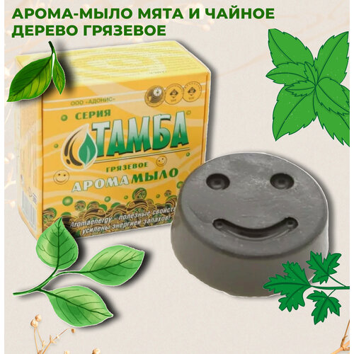 Аромамыло грязевое Тамба мята, чайное дерево 80г