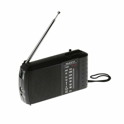 радиоприемник maxvi pr 03 220 в 2хаа aux чёрный Радиоприемник Maxvi PR-03, 220 В, 2хАА, AUX, чёрный (комплект из 2 шт)