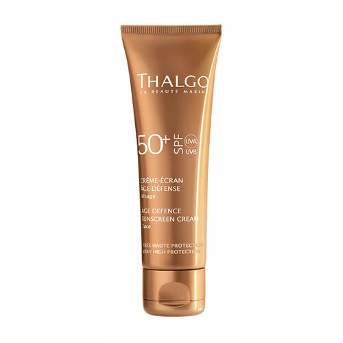 Антивозрастной солнцезащитный крем для лица Thalgo Age Defense Sunscreen Face Cream SPF 50+ 50 мл . neutrogena sunscreen stick beach defense spf 50 uva uvb 1 5 oz 42 g
