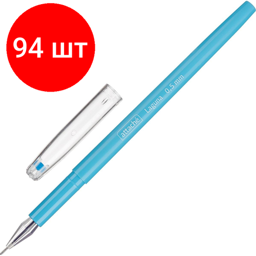 Комплект 94 штук, Ручка гелевая неавтомат. Attache Laguna, цвет чернил-синий