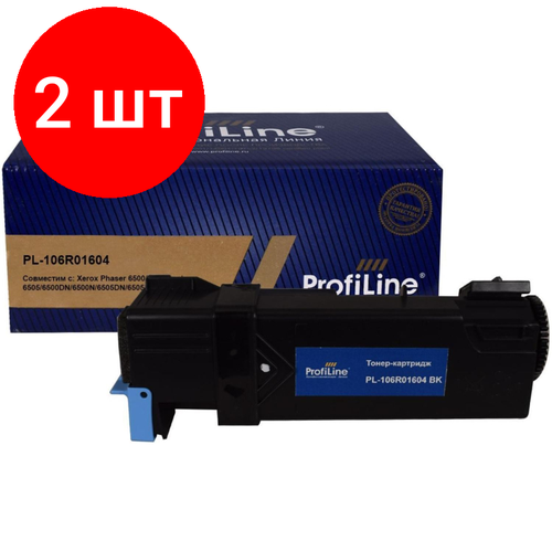 Комплект 2 штук, Картридж лазерный ProfiLine 106R01604 чер. для Xerox Ph 6500/WC 6505 картридж opticart 106r01597 106r01604