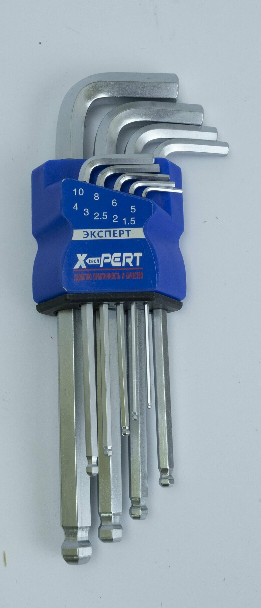 Ключи имбусовые X-PERT, шестигранные средний 9 шт. (1,5-10 мм)