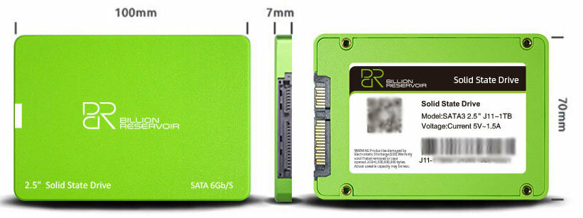 256 ГБ Внутренний SSD диск Billion Reservoir 25" SATA3 (J11-256GB) + кабель SATA 30