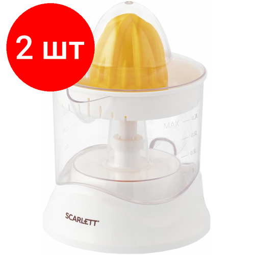 Комплект 2 штук Соковыжималка SCARLETT SC-JE50C02 для цитрусовых белый 571200₽