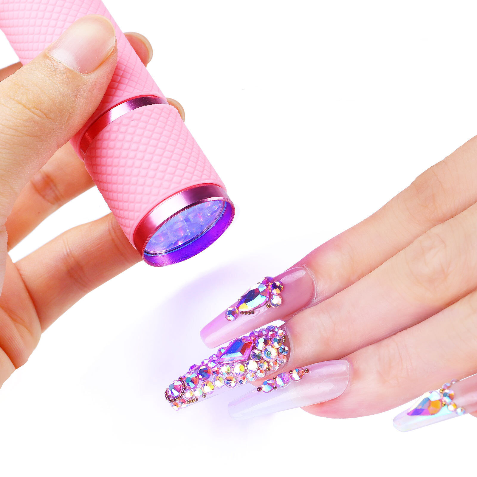 Ультрафиолетовый фонарик для сушки гель лака на ногтях при маникюре и педикюре