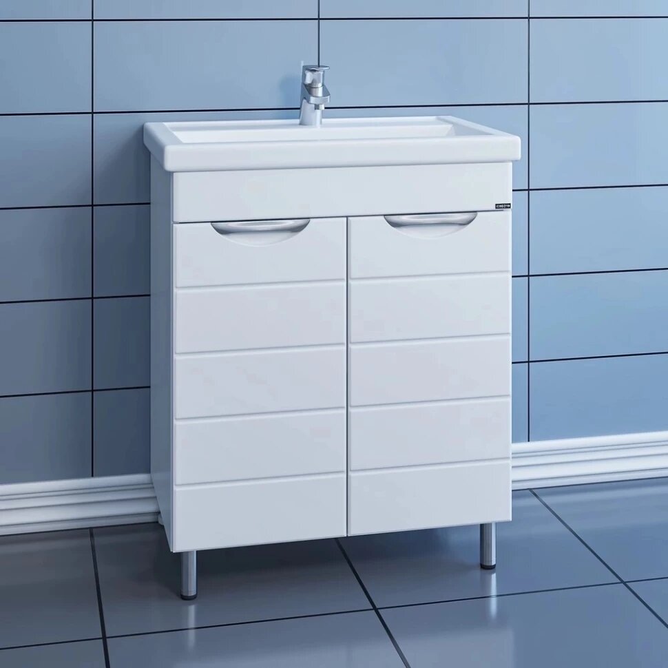 фото Тумба белый глянец 66 см Санта Родос 206018