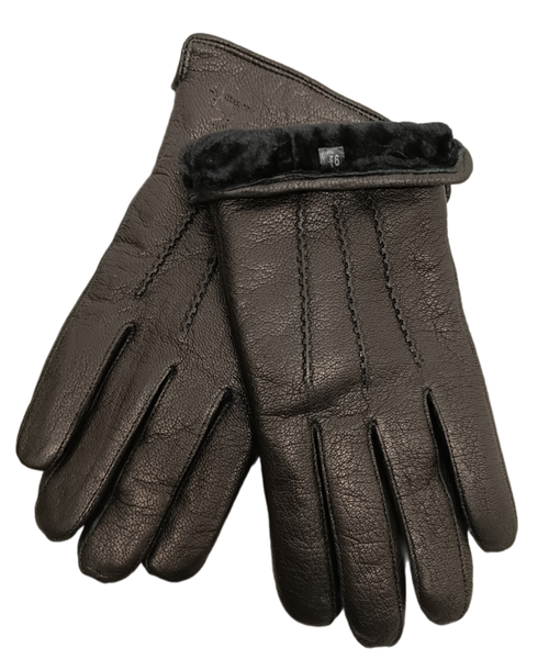 Перчатки мужские зимние, натуральная кожа, натуральный мех мутон, размер 9,5