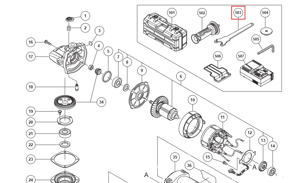 Ключ прижимной гайки G3623DA HIKOKI 325491