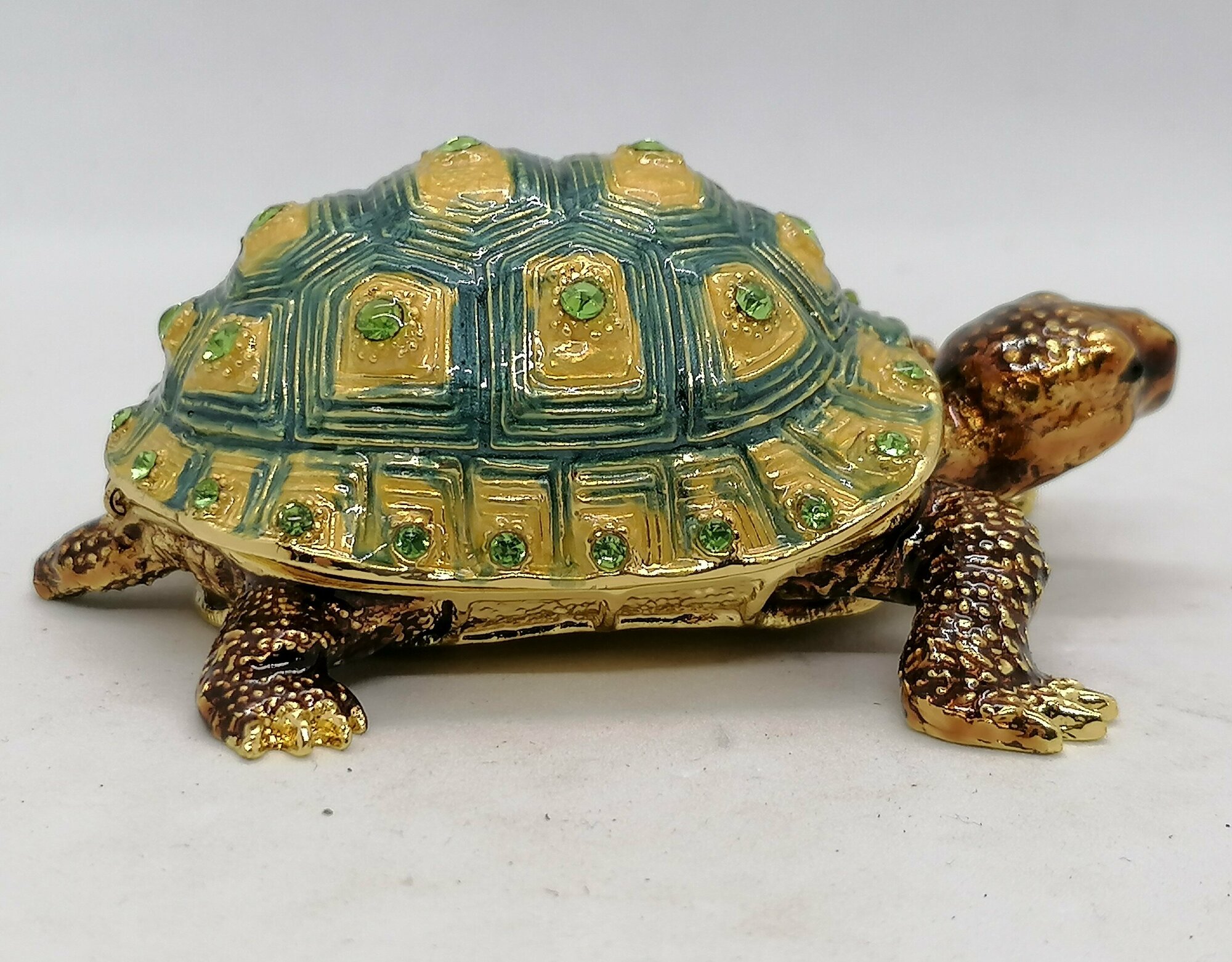 фото Шкатулка Фаберже " Черепаха зеленая" ВР715