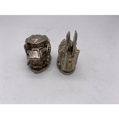 фото Комплект литья "хищник в шлёме" в мельхиор клинки цаплина