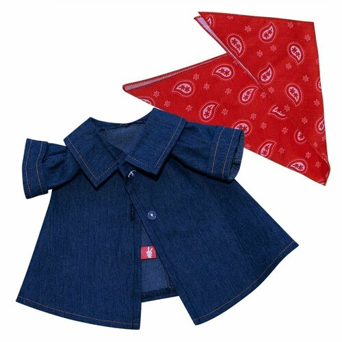 Джинсовое платье и жилет OStM-342 одежда для Зайки Ми 32 см 820₽