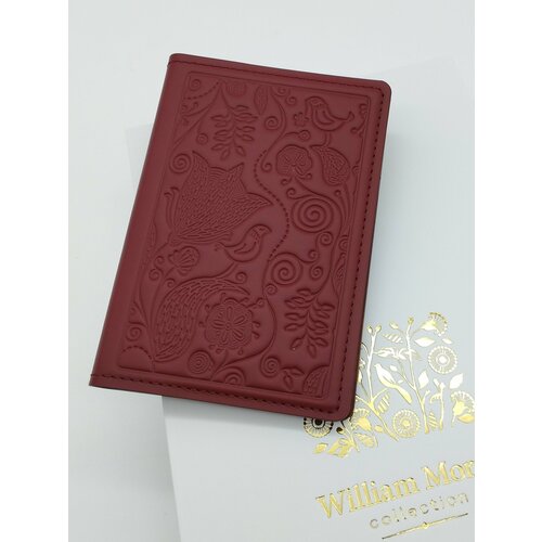 Обложка для паспорта William Morris, бордовый