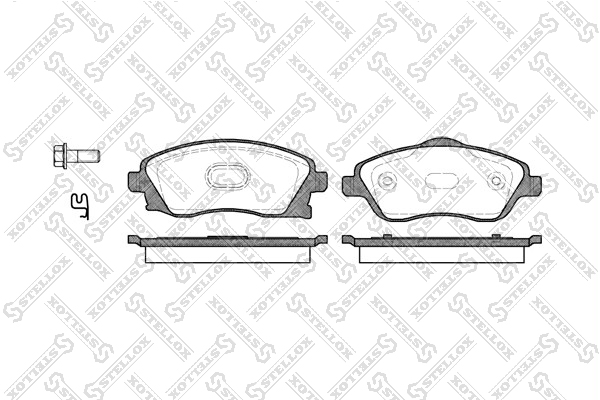 Колодки тормозные дисковые перед Stellox 785 012B-SX