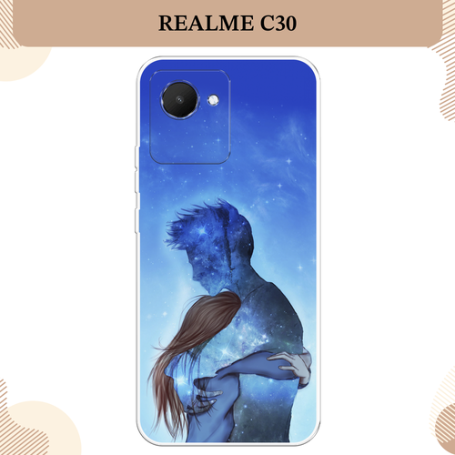 Силиконовый чехол Влюбленная пара небо на Realme C30 / Реалми С30 силиконовый чехол влюбленная пара небо на realme c33 реалми с33