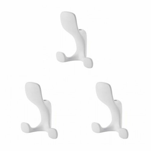 Крючок мебельный трехрожковый EDSON белый матовый (комплект 3 шт.)