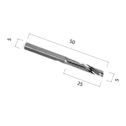 Фреза DJTOL AL1LX5.25 спиральная однозаходная (по алюминию)