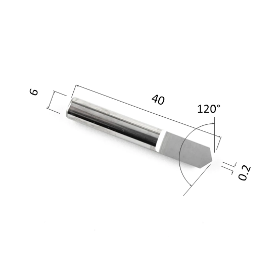 Фреза гравировальная коническая DJTOL NJ6.12002 для станка ЧПУ