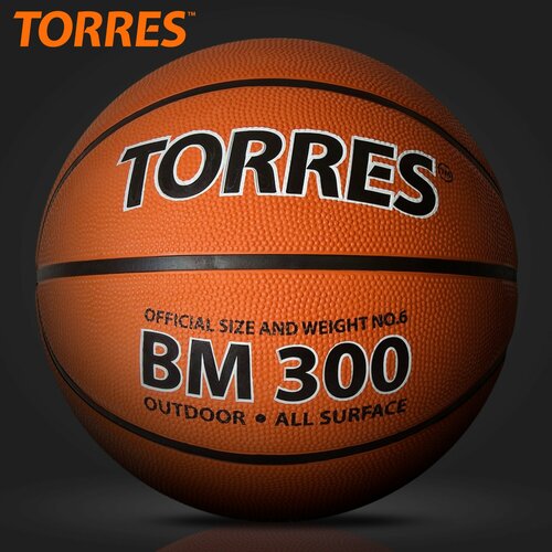 torres мяч баскетбольный torres bm300 р 6 Мяч баскетбольный TORRES BM300 B02016, размер 6
