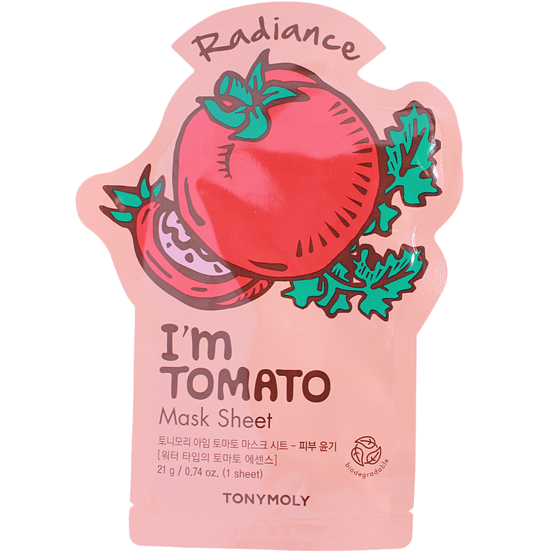 TONY MOLY I 'AM TOMATO Тканевая маска для сияния кожи с экстрактом томата 21мл