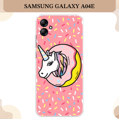Силиконовый чехол Единорог в пончике на Samsung Galaxy A04e / Самсунг A04e силиконовый чехол единорог на пончике на samsung galaxy a10