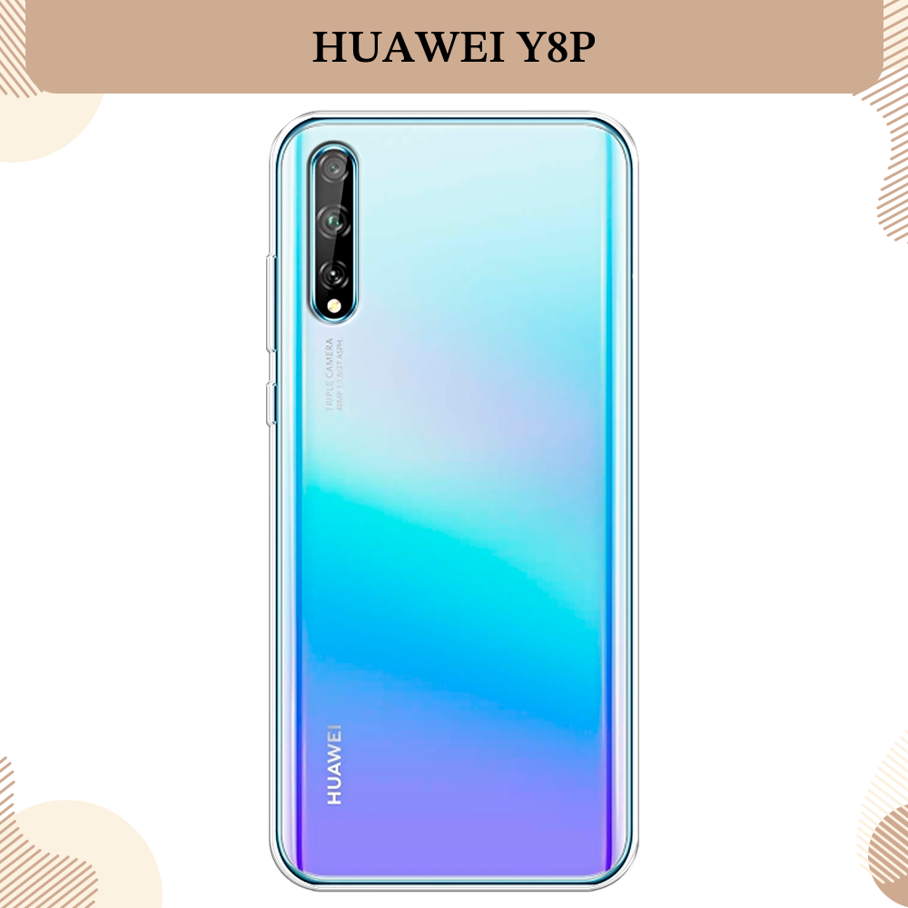 Силиконовый чехол на Huawei Y8p/P Smart S / Хуавей Y8p/P Smart S, прозрачный