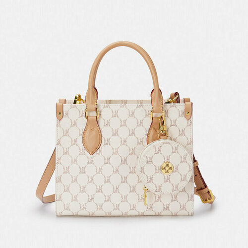 Сумка sheng wei, фактура зернистая, бежевый