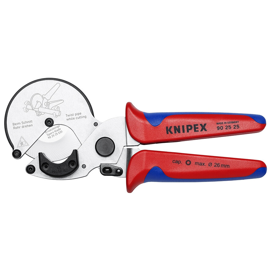 Труборез ручной KNIPEX KN-902525 ножницы д/композит. и пласт. труб, Ø 26 мм — фото 1