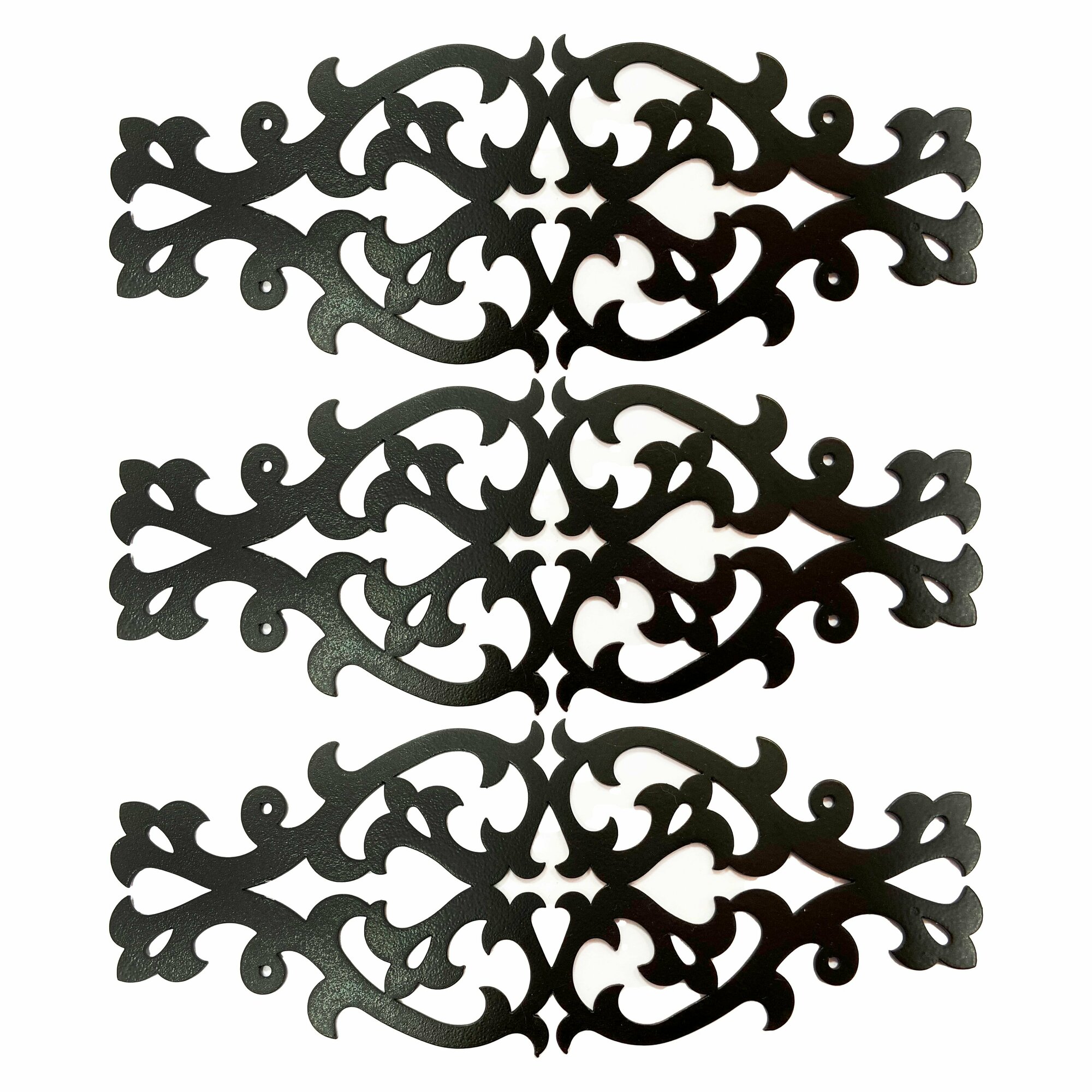 Накладка мебельная декоративная NOEZ П03-150х59 черный матовый (комплект 3 штуки)