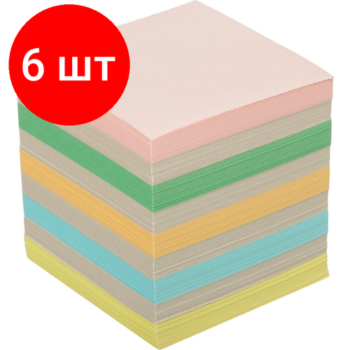 Комплект 6 штук, Блок для записей ATTACHE эконом запасной 9х9х9 цветной Т комплект 8 штук блок для записей attache эконом запасной 9х9х5 цветной т