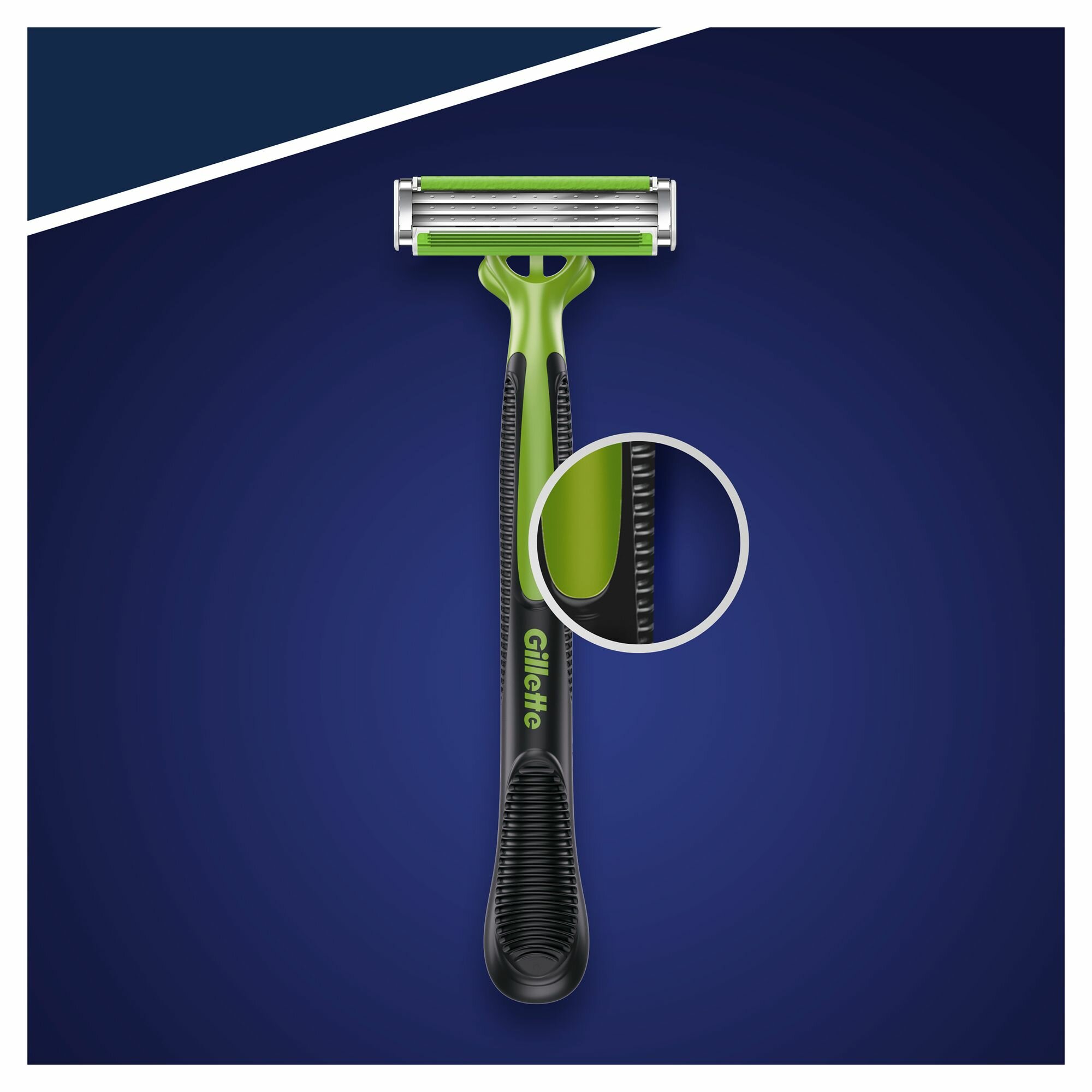 Gillette Одноразовые Мужские Бритвы Blue3 Simple Sensitive, с 3 лезвиями в станке, плавающая головка, 4 шт — фото 1