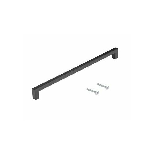фото Мебельные ручки - скобы edson 8927 black matt 224 mm (комплект 2 штуки)