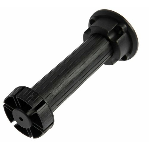 Опора мебельная пластиковая Н-145/175мм регулируемая, чёрная 3307