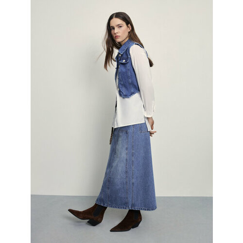 фото Юбка zarina, размер m (ru 46)/170, синий