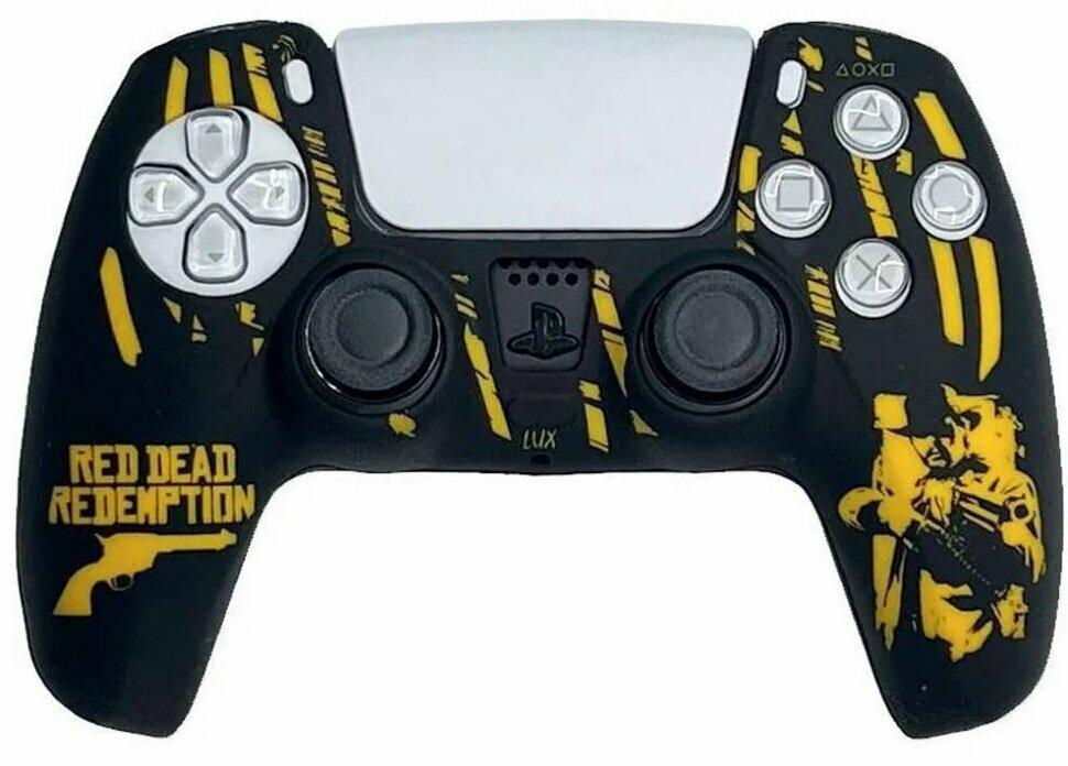 Силиконовый чехол для DualSense (PS5) Red Dead Redemption (Black-Yellow)