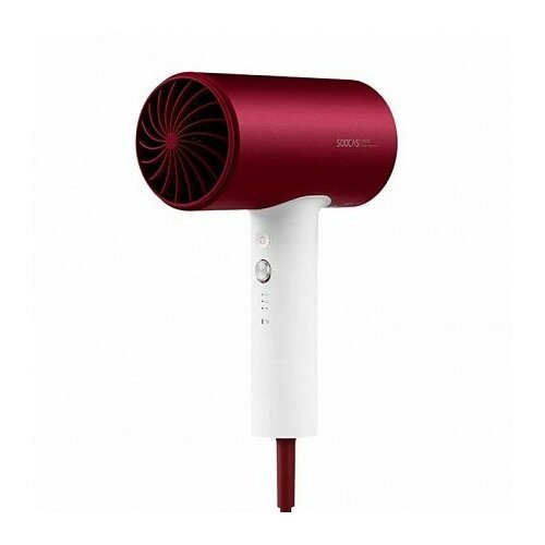 фен soocas hair dryer h5 1800 вт 4 скорости ионизация шнур 1 7 м серебристо красный SOOCAS Фен для волос Soocas Negative Ionic Quick-drying Hairdryer H5 EU (красный) Красный